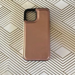 I Phone 12 phone case in pink; perfect for carrying money / IDs and credit card